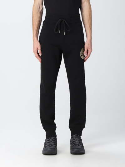 Versace Jeans Couture Logo Print Jogger Pants Black