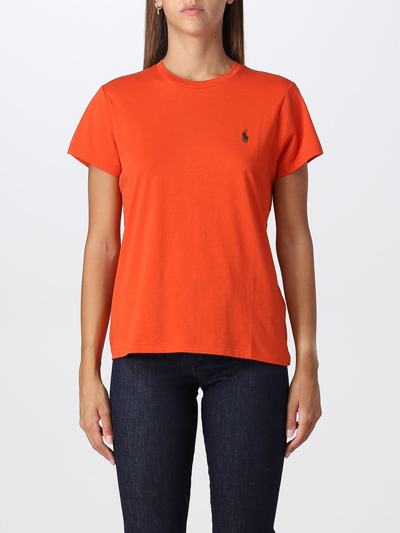 Polo Ralph Lauren T-shirt With Logo  In Orange