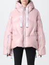 Khrisjoy Pink Nylon Down Jacket With Logo In Pink
