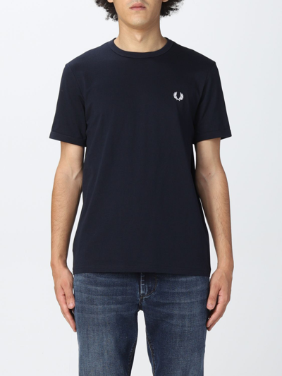 FRED PERRY T-SHIRT FRED PERRY MEN COLOR NAVY,D35531045