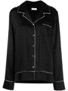 Rosetta Getty Pyjama-style Long-sleeve Shirt In Black