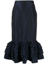 MOLLY GODDARD RUFFLE-DETAIL PEPLUM SKIRT