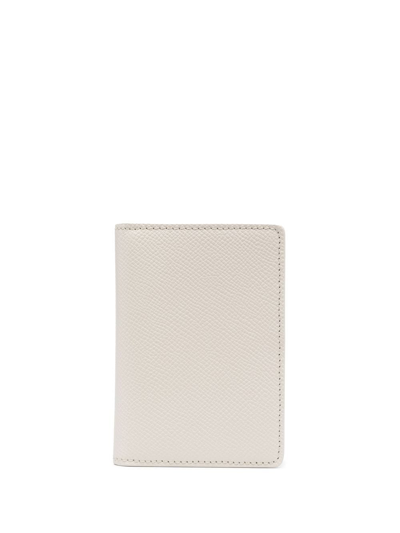 Maison Margiela Four-stitch Logo Leather Cardholder In Neutrals