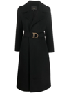 MAJE BELTED DOUBLE-FACED COAT