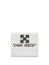 Off-white Quote-motif Jitney Wallet In White