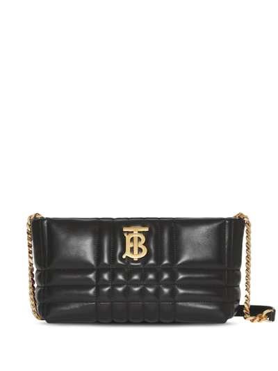 Burberry Lola Quilted Small Cross-body Bag In Black