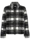 Woolrich Gentry Check-print Bomber Jacket In Schwarz