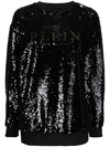 PHILIPP PLEIN SEQUIN-EMBELLISHED SWEATSHIRT