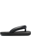 Yume Yume Padded-strap Square Flip-flops In Black