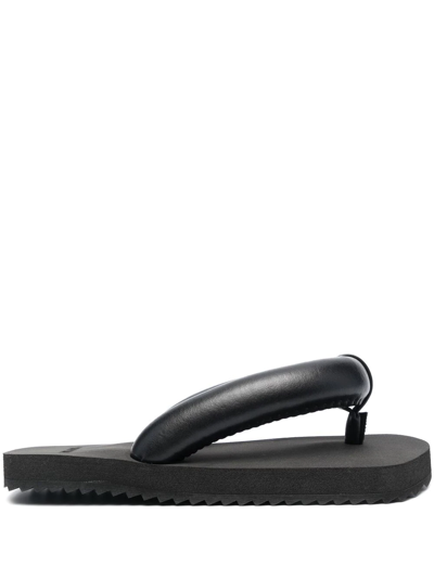 Yume Yume Padded-strap Square Flip-flops In Black