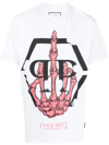 PHILIPP PLEIN SKELETON LOGO CREW-NECK T-SHIRT