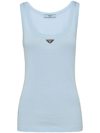 PRADA LOGO PLAQUE TANK TOP