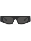 Dolce & Gabbana Dg4411 Rectangle-frame Acetate Sunglasses In Schwarz