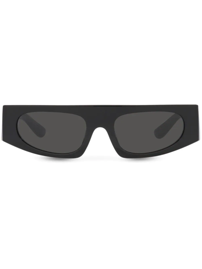 Dolce & Gabbana Dg4411 Rectangle-frame Acetate Sunglasses In Black