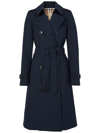 Burberry Chelsea Heritage Double-breasted Trench Coat In Coal Blue