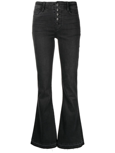 Paige Loulou High-rise Flared Jeans In Schwarz