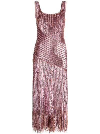 Etro Angelika Sequinned Maxi Dress In Pink