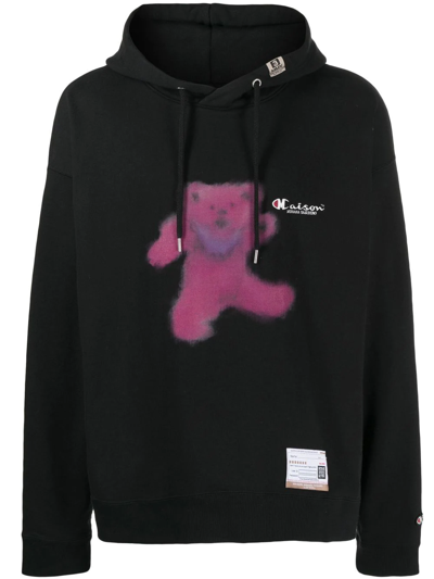 Miharayasuhiro X Champion Graphic-print Hoodie In Black