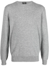 Zegna Sweater In Lt Gry Sld