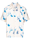 Blue Sky Inn Photograph-print Short-sleeved Shirt In Braun