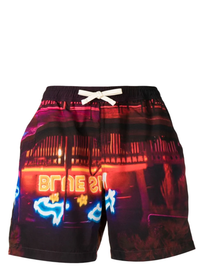 Blue Sky Inn Graphic-print Deck Shorts In Rot