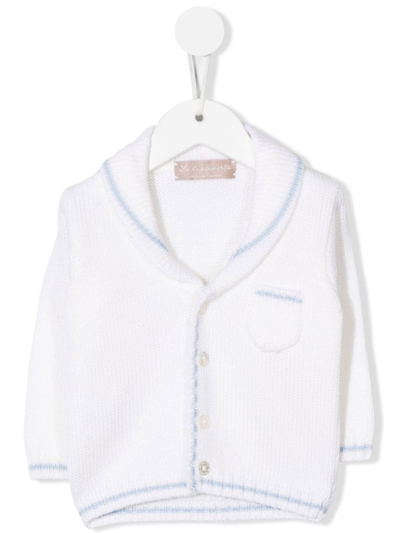 La Stupenderia Babies' Single-breasted Knitted Cardigan In White