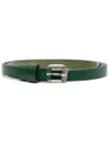 Aspesi Buckled Slim Belt In Green