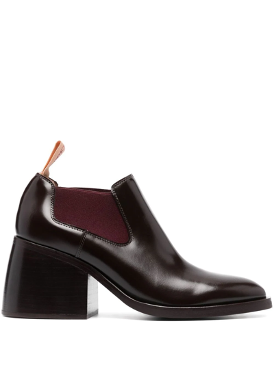See By Chloé Patent 85mm Block-heel Pumps In Red