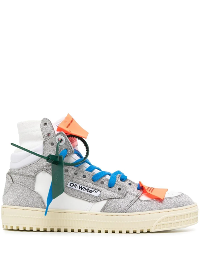 Off-white Lace-up Sneakers In Silver