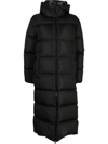 Moncler Zipped-up Padded Coat In Black