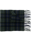 Barbour Tartan Check Pattern Scarf In Grün