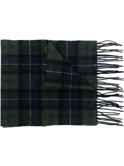 Barbour Tartan Check Pattern Scarf In Grün