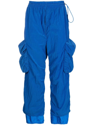 Sunnei Cargo-pocket Track Trousers In Ocean Blue