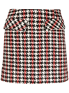 Baum Und Pferdgarten Shanna Bouclé-tweed Mini Skirt In Red