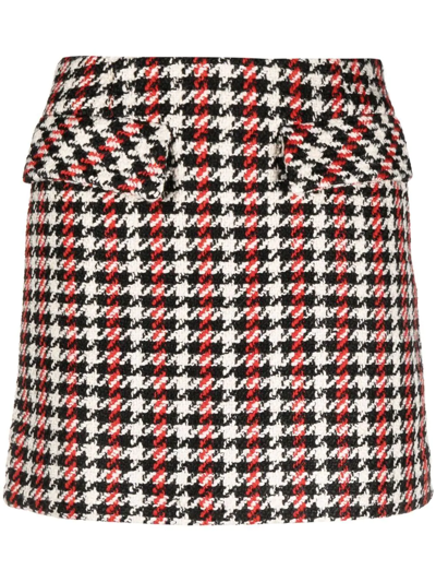 Baum Und Pferdgarten Shanna Recycled Polyester-blend Tweed Mini Skirt In Red