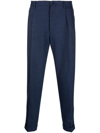 ETRO PLEATED WOOL-BLEND TROUSERS
