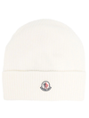 MONCLER RIBBED-KNIT BEANIE HAT