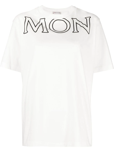 Moncler Logo-print Oversize T-shirt In White