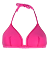 Eres Uni Halterneck Bikini Top In Rosa
