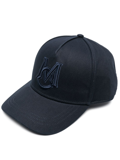 Moncler Logo-patch Baseball Cap In Blau