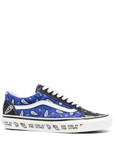 Vans Old Skool Paisley-print Trainers In Nvy1 Navy
