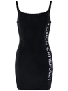 Off-white Off White Off White "touch Carefully" Mini Dress In Schwarz