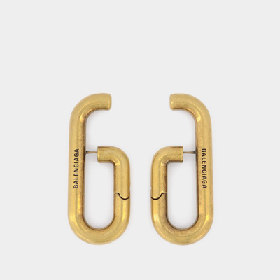 Balenciaga Volume Earrings In Gold