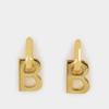 Balenciaga B Chain Xs Earp Earring In Gold