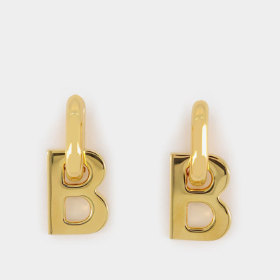 BALENCIAGA B CHAIN XS EARP EARRING - BALENCIAGA -  SLICK GOLD