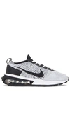Nike Gray Air Max Flynit Racer Sneakers In Pure Platinum  Black  & White