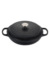 Le Creuset 3.5-quart Stoneware Braiser In Licorice