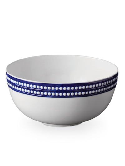 L'objet Perlée Porcelain Serving Bowl In Blue