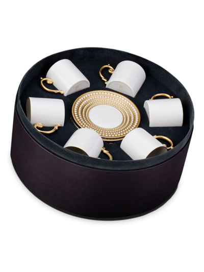 L'objet Perlée 12-piece Espresso Cup & Saucer Set In Gold