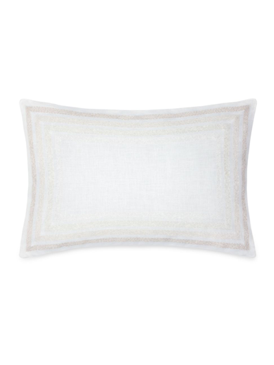 Sferra Vieste Linen Decorative Pillow In White/oat